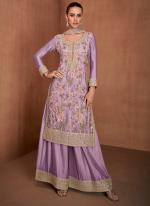 Chinnon Orchid Wedding Wear Embroidery Work Readymade Plazzo Suit